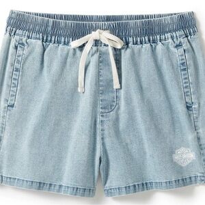 Harley-Davidson Light Blue Denim Athletic Shorts